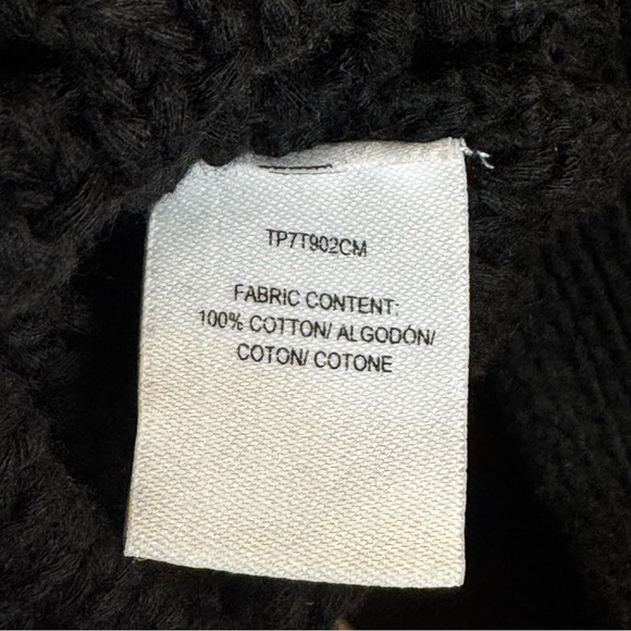 10 Crosby Derek Lam 100% Cotton Black Lace-Up Sweater | Size Medium - Picture 6 of 7